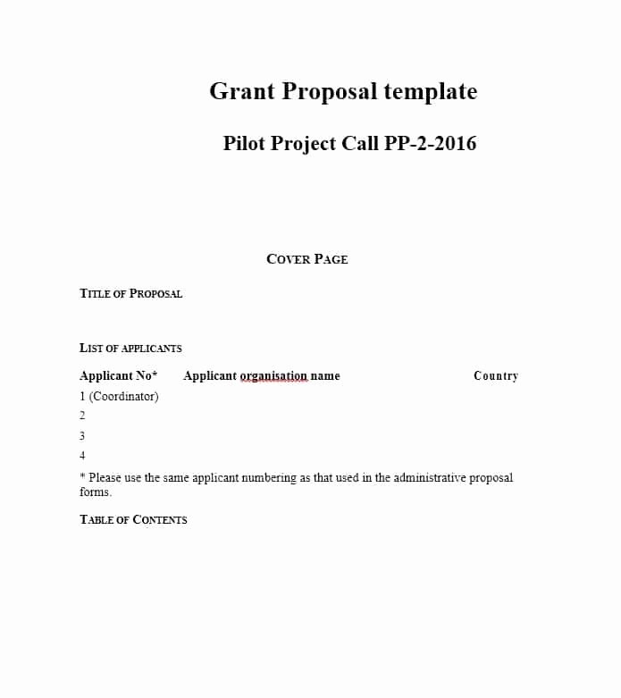 Grant Proposal Cover Page New 40 Grant Proposal Templates [nsf Non Profit Research]