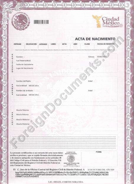 Guatemala Birth Certificate Translation Template Awesome Certified Spanish Translation Mexican Birth Certificate