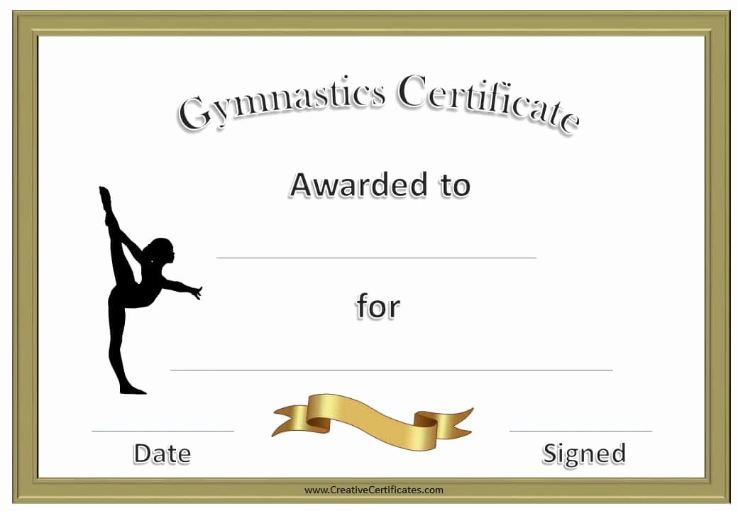 Gymnastics Gift Certificate Template Lovely Free Printable Gymnastics Awards