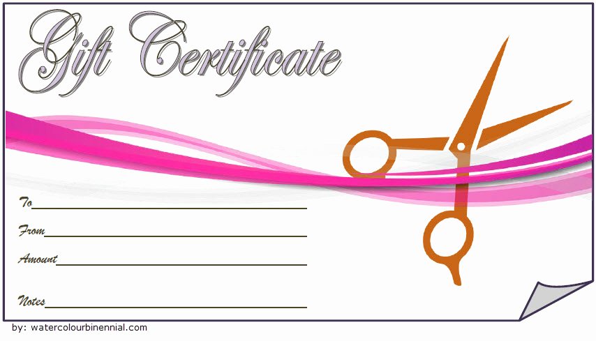 Hair Salon Gift Certificate Template Free Unique Hair Salon Gift Certificate Templates [8 Beautiful