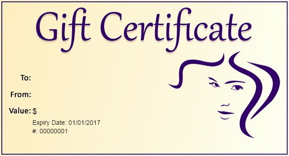 Hair Stylist Gift Certificate Template New Gift Certificate Template – 34 Free Word Outlook Pdf
