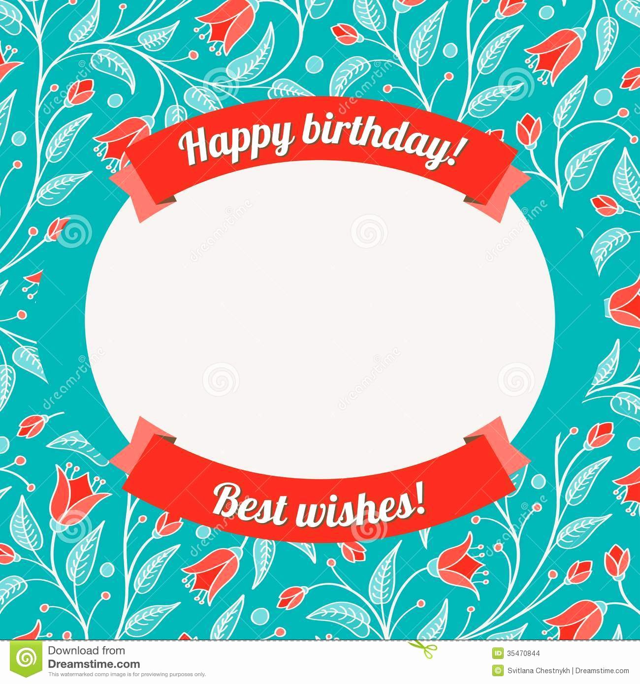 Happy Birthday Certificate Template Fresh Birthday Card Template
