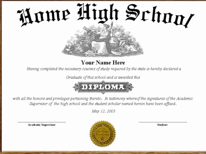 High School Diploma Certificate Template Awesome Diploma Maryland High School Diploma