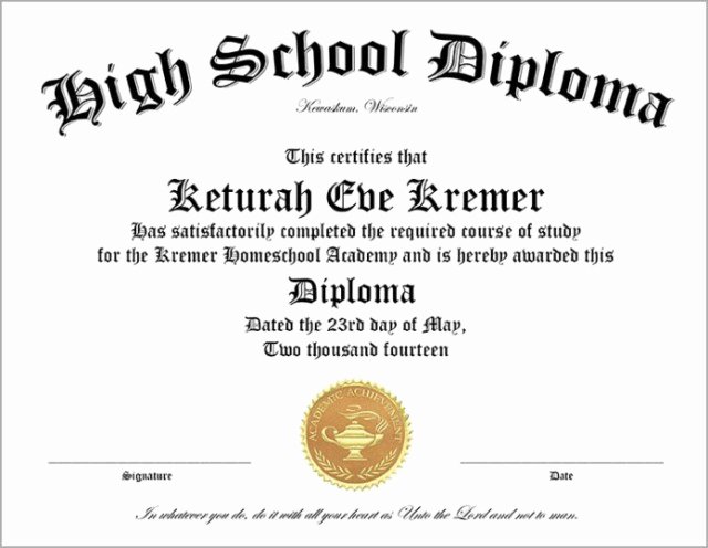 High School Diploma Certificate Template Fresh 60 Free High School Diploma Template Printable