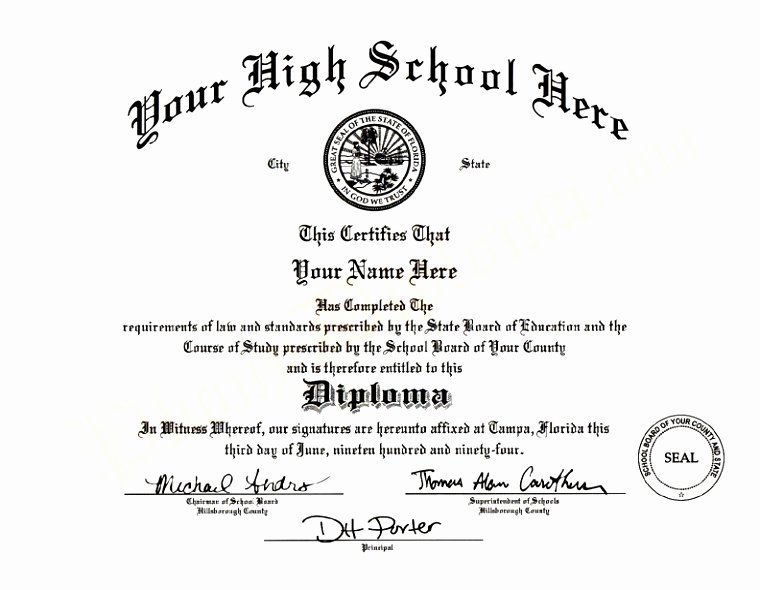 High School Diploma Certificate Template Luxury 9 Printable Fake Diploma Templates Tiati