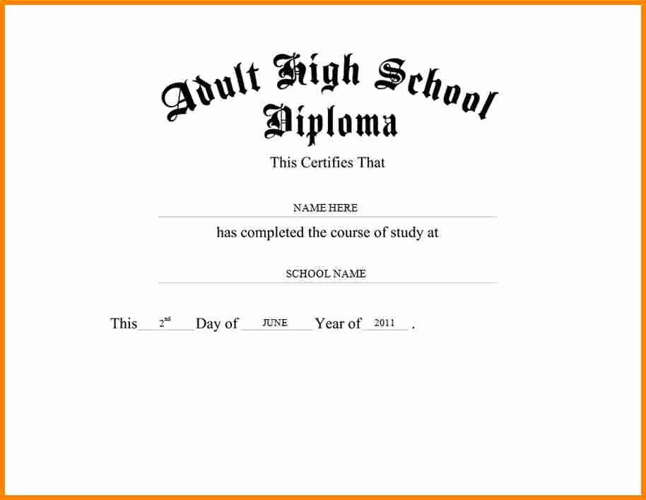 High School Graduation Certificate Template Inspirational 50 Free High School Diploma Template Printable