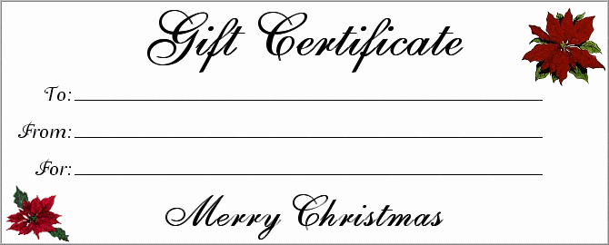 Holiday Gift Certificate Template Fresh 18 Gift Certificate Templates Excel Pdf formats
