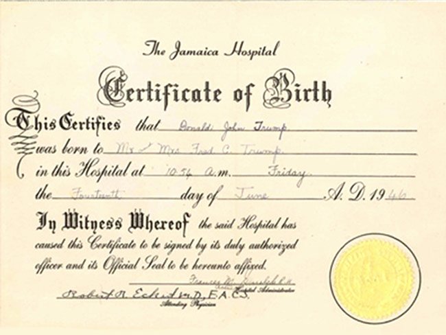 Home Birth Certificate Template Lovely Possible Proof Trump U S Birth Uncovered