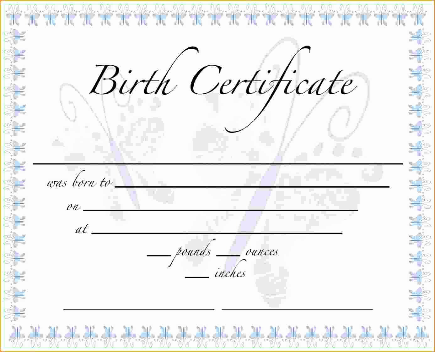 Home Birth Certificate Template Unique 6 Birth Certificate Templates