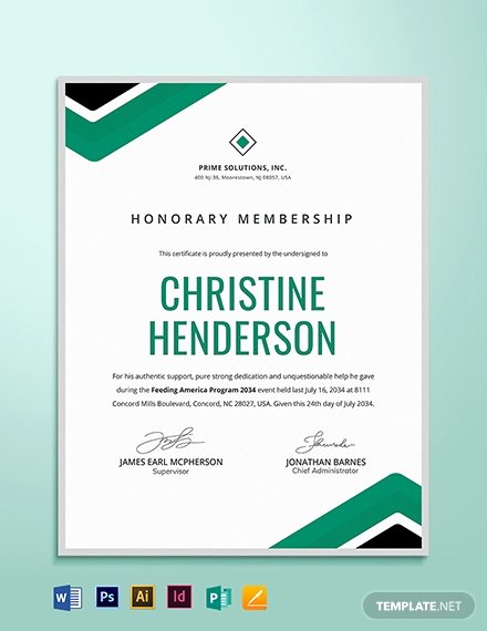 Honorary Member Certificate Template Best Of 435 Free Certificate Templates
