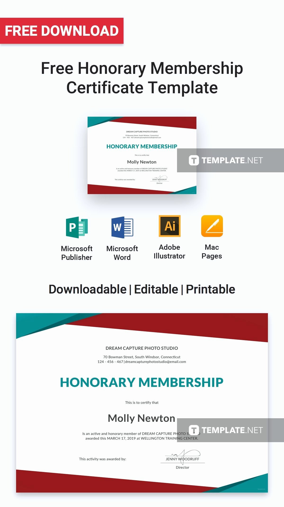 Honorary Member Certificate Template Best Of Honorary Member Certificate Template Free