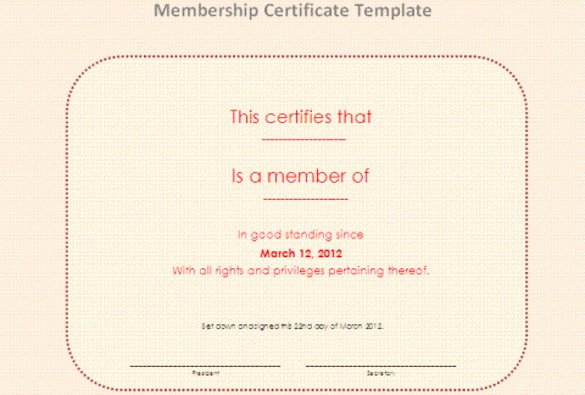 Honorary Membership Certificate Template Best Of 23 Membership Certificate Templates Word Psd In