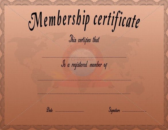 Honorary Membership Certificate Template Inspirational 29 Of Membership Certificate Template