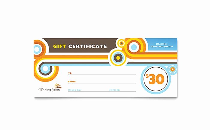 House Cleaning Gift Certificate Template Lovely Tanning Salon Gift Certificate Template Design