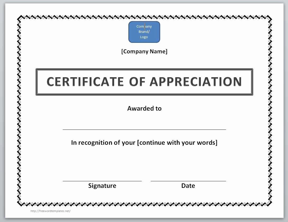 Image Of Certificate Of Appreciation Elegant 13 Free Certificate Templates for Word