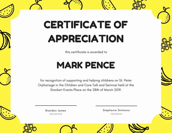 Image Of Certificate Of Appreciation Fresh Customize 89 Appreciation Certificate Templates Online