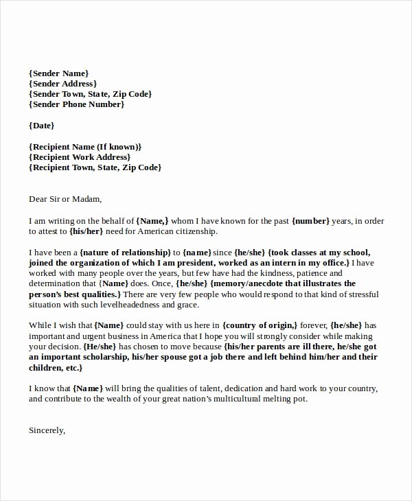 Immigration Support Letter Sample Best Of Reference Letter for Immigration From Employer
