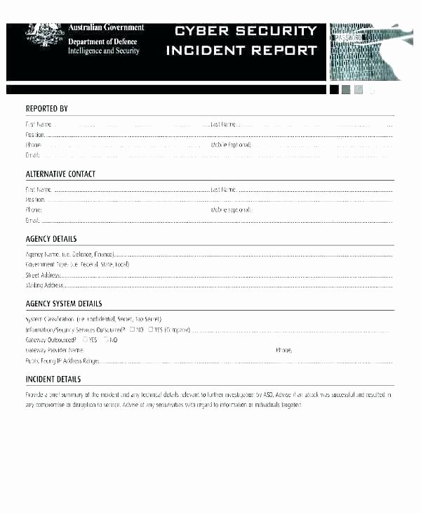 Incident Response Plan Template Sans Luxury It Security Incident Report Template