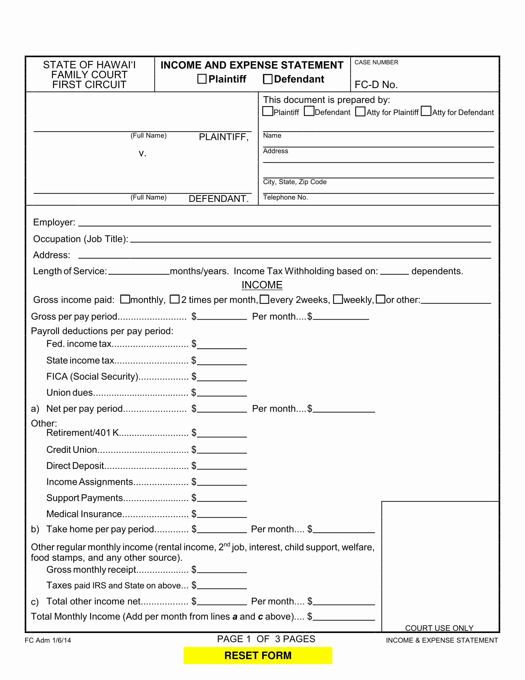 Income and Expense Statement form Fresh Free 29 In E Statement form Samples