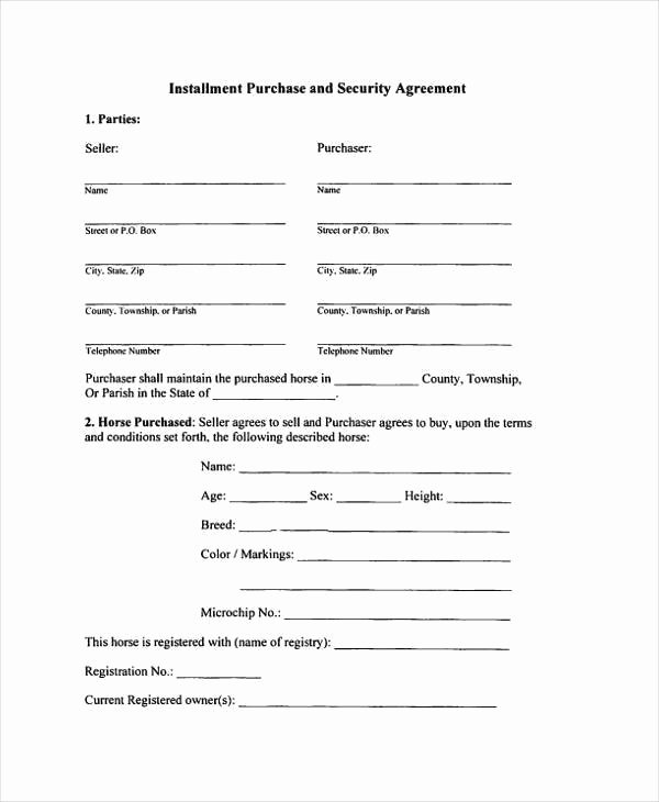 Installment Payment Agreement Fresh Free 8 Installment Agreement Sample forms In Sample
