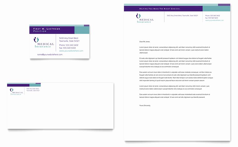Insurance Card Template Download Free Inspirational Medical Insurance Pany Business Card &amp; Letterhead