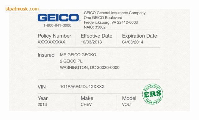 Insurance Card Templates Free Lovely Geico Insurance Card Template Free Download Aashe