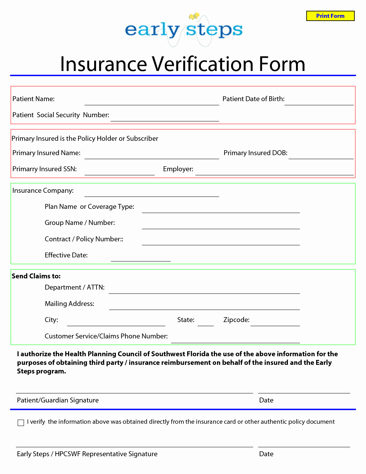 Insurance Card Templates Free Lovely Template for Insurance Information In Planner