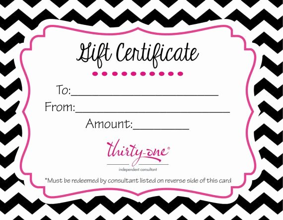 Jamberry Gift Certificate Template Inspirational Direct Sales T Certificate by somethingsamiss Thirty