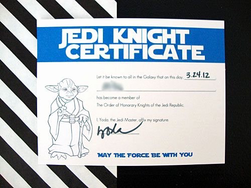 Jedi Knight Certificate Template Awesome 65 Star Wars Party Ideas the force is Strong In This