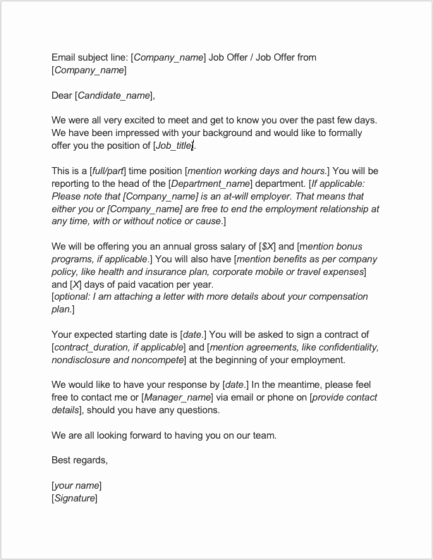 Job Offer Proposal Best Of 8 Job Offer Letter Templates for Every Circumstance Plus