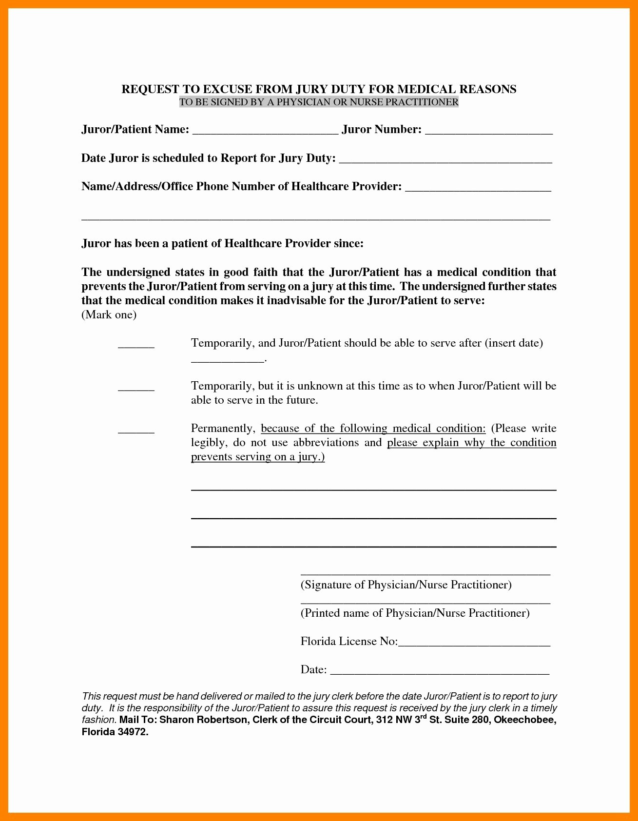 Jury Duty Letter Of Excuse From Employer Sample Fresh Jury Duty Medical Excuse Letter Template Samples
