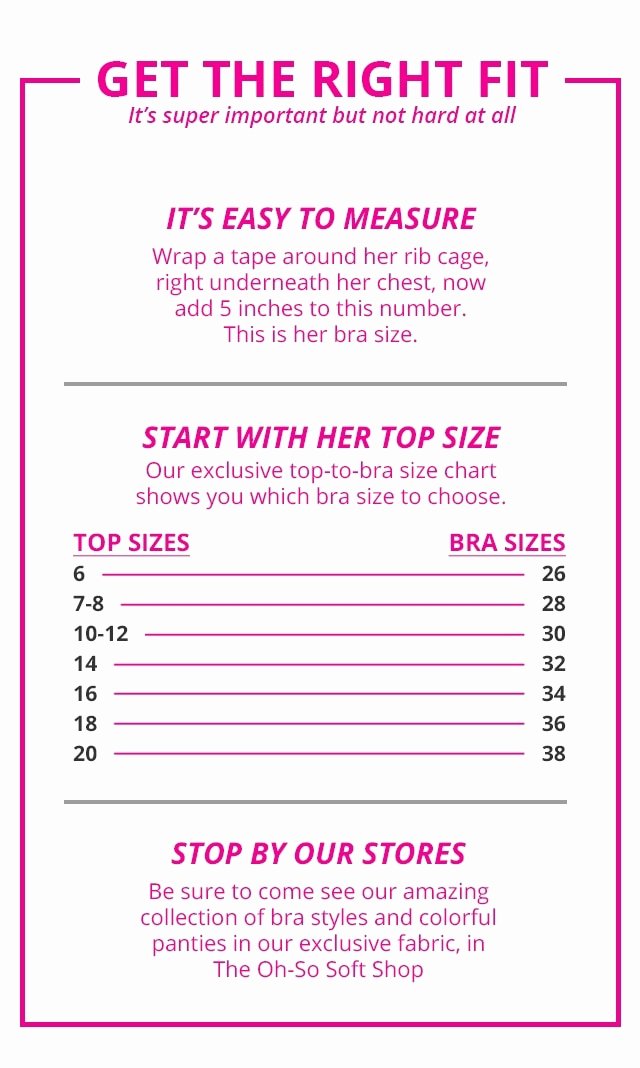 Justice Size Chart Luxury Her First Bra Tween Girls Bra Sizing Guide
