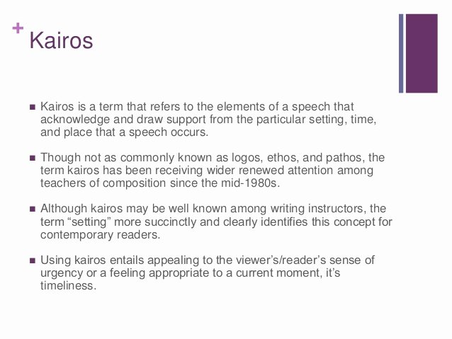 Kairos Letters Examples New Rhetorical Situation