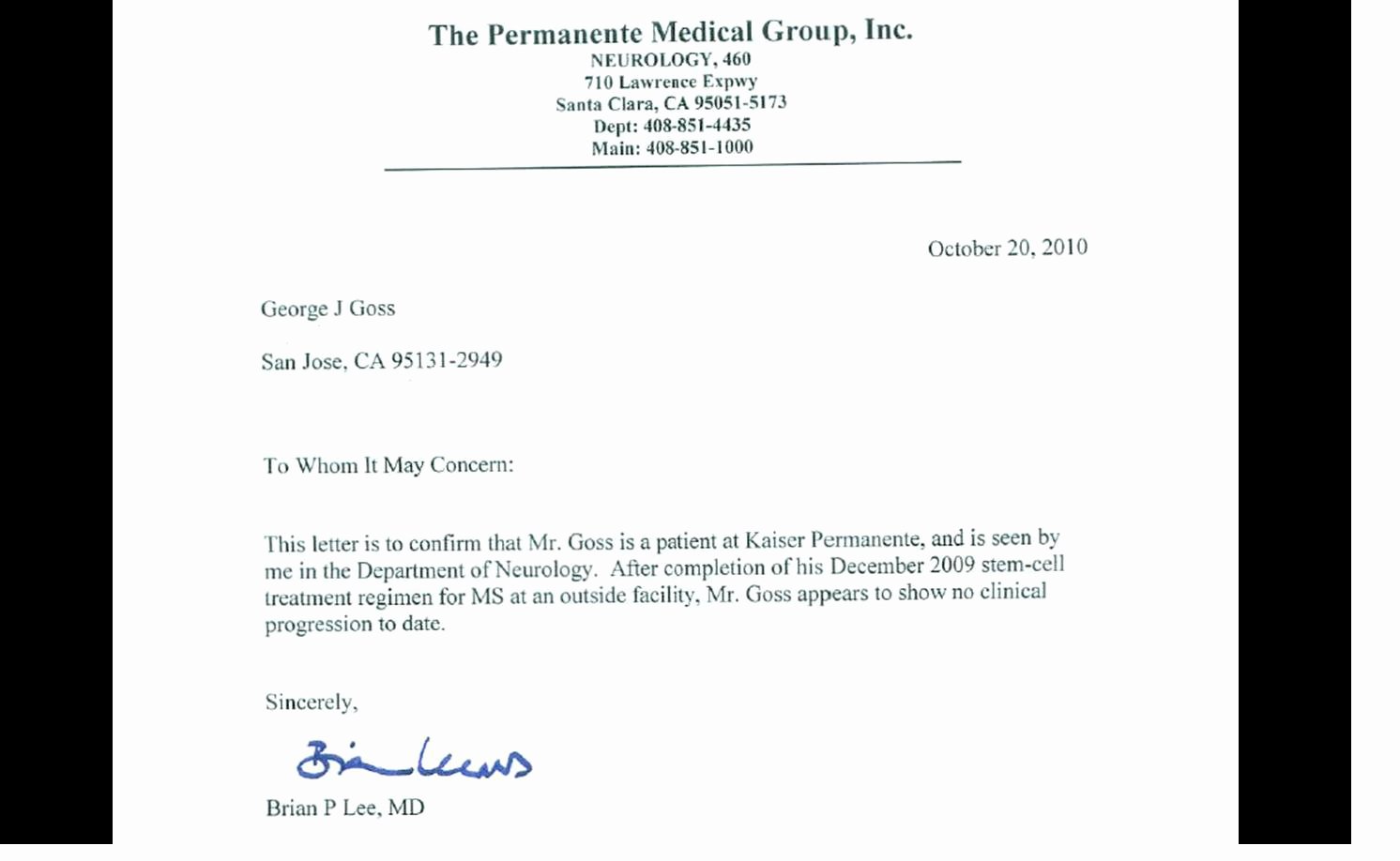 Kaiser Permanente Doctors Note Template