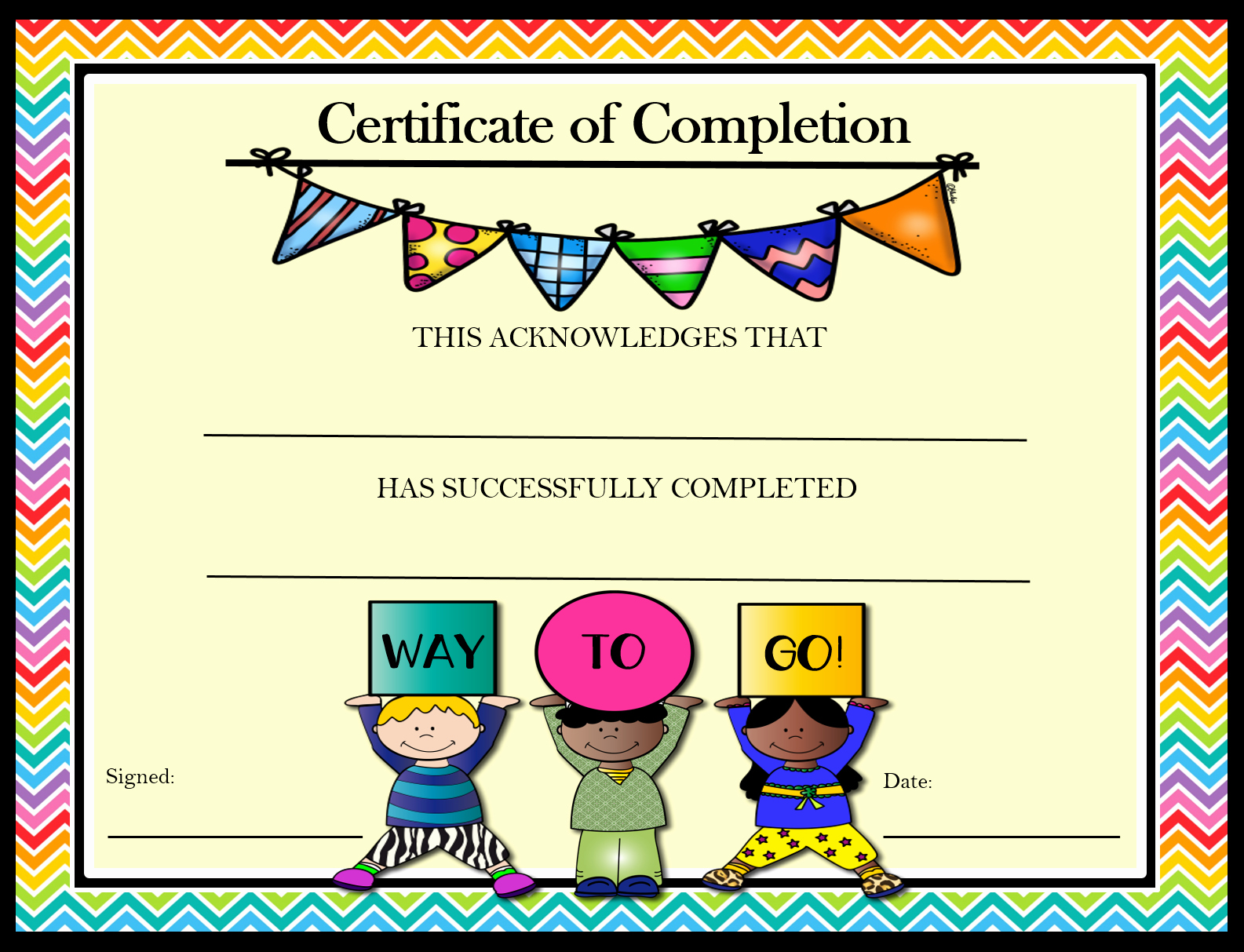  20 Kindergarten Certificates Of Completion Dannybarrantes Template