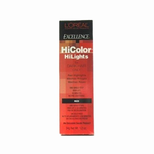 L-oreal Excellence Hicolor Chart New Red Hair Don T Care at