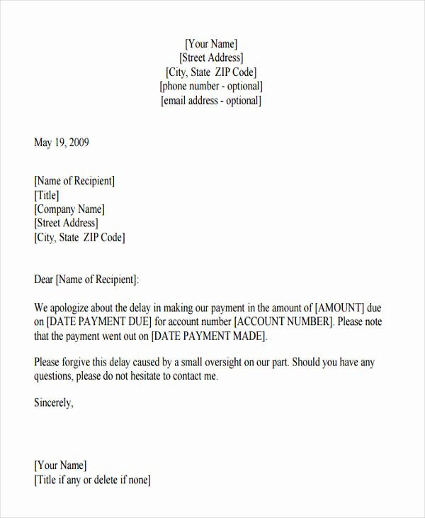 Letter Explaining Late Payment New 11 Late Payment Letter Templates Word Google Docs