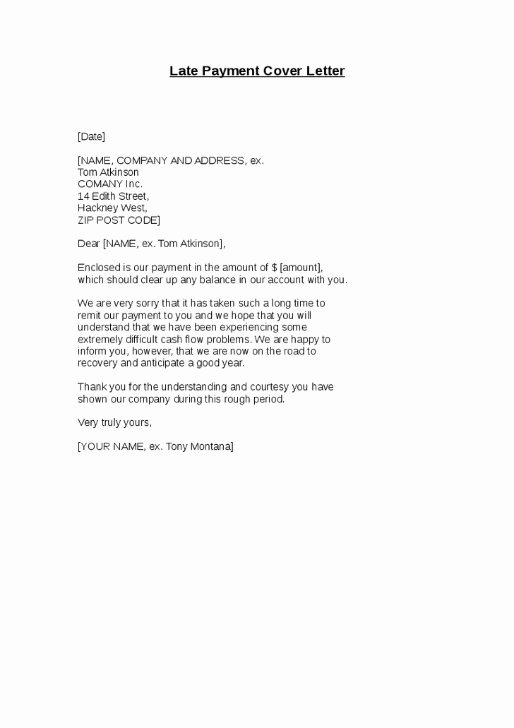 Letter Of Explanation for Late Payment Beautiful 28 Of Late Payment Letter Template