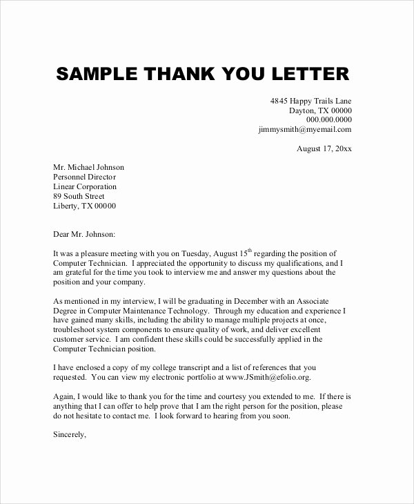 Letter Of Graduation Inspirational Sample Graduation Thank You Letters 6 Examples In Word Pdf