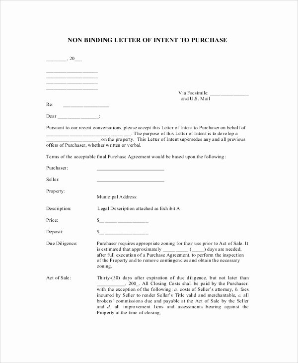 Letter Of Intent to Purchase Real Estate Inspirational Sample Letter Of Intent 47 Examples In Pdf Word