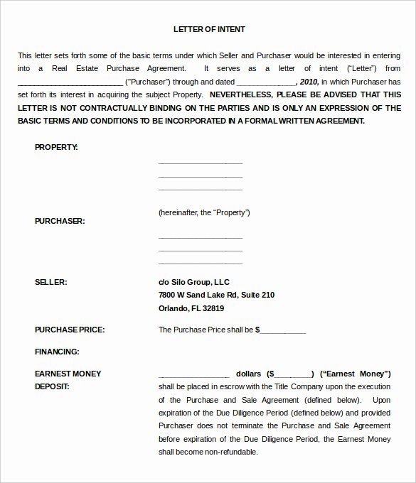 Letter Of Intent to Purchase Real Estate Unique 11 Real Estate Letter Of Intent Templates Pdf Doc