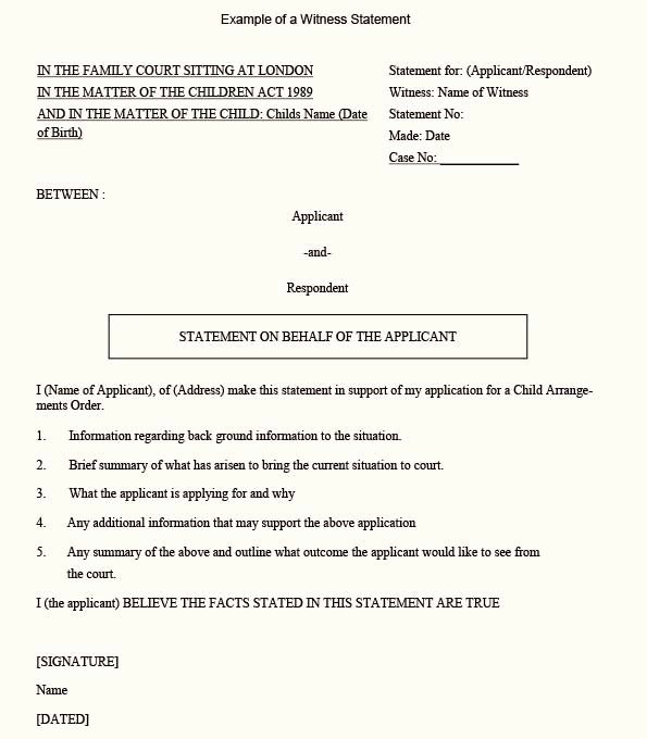  20 Letter Of Testimony Example Dannybarrantes Template