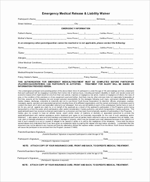 Liability Release forms Inspirational Sample Liability Waiver form 10 Examples In Word Pdf