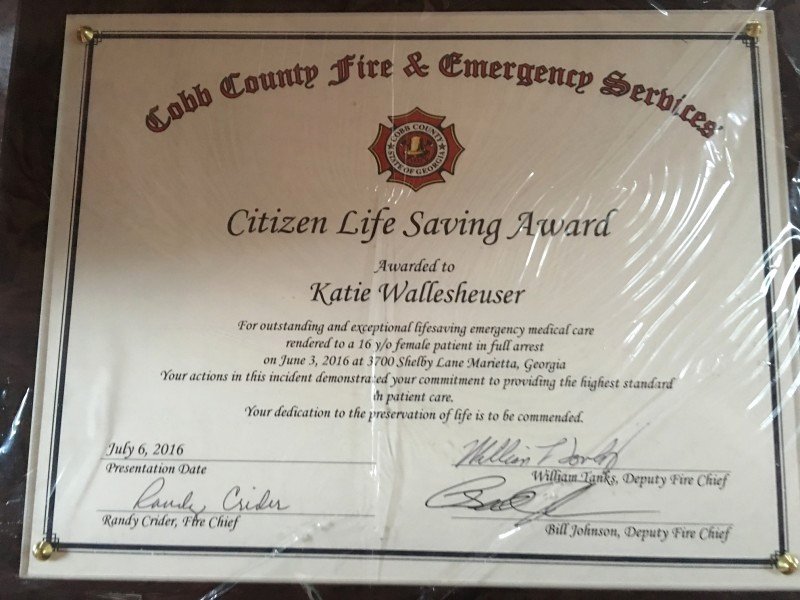Life Saving Award Wording New Teen Lifeguard Honored for Saving Swimmer S Life