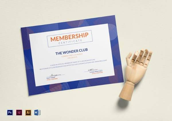 Llc Member Certificate Template Awesome Free 14 Membership Certificate Templates In Samples
