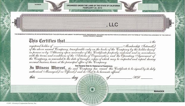 Llc Membership Certificate Template Word Luxury Llc Membership Certificate the High touch Legal Services