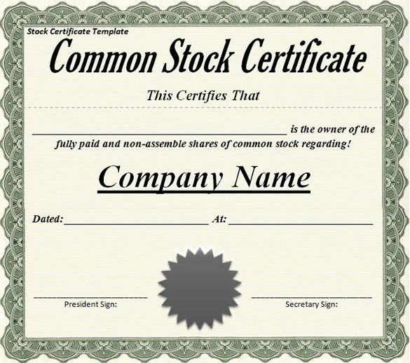 Llc Share Certificate Template Awesome 43 formal and Informal Editable Certificate Template