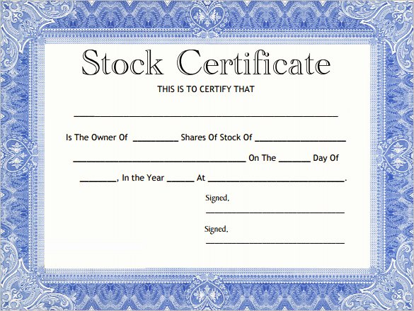Llc Share Certificate Template Best Of formatted Stock Certificate Templates