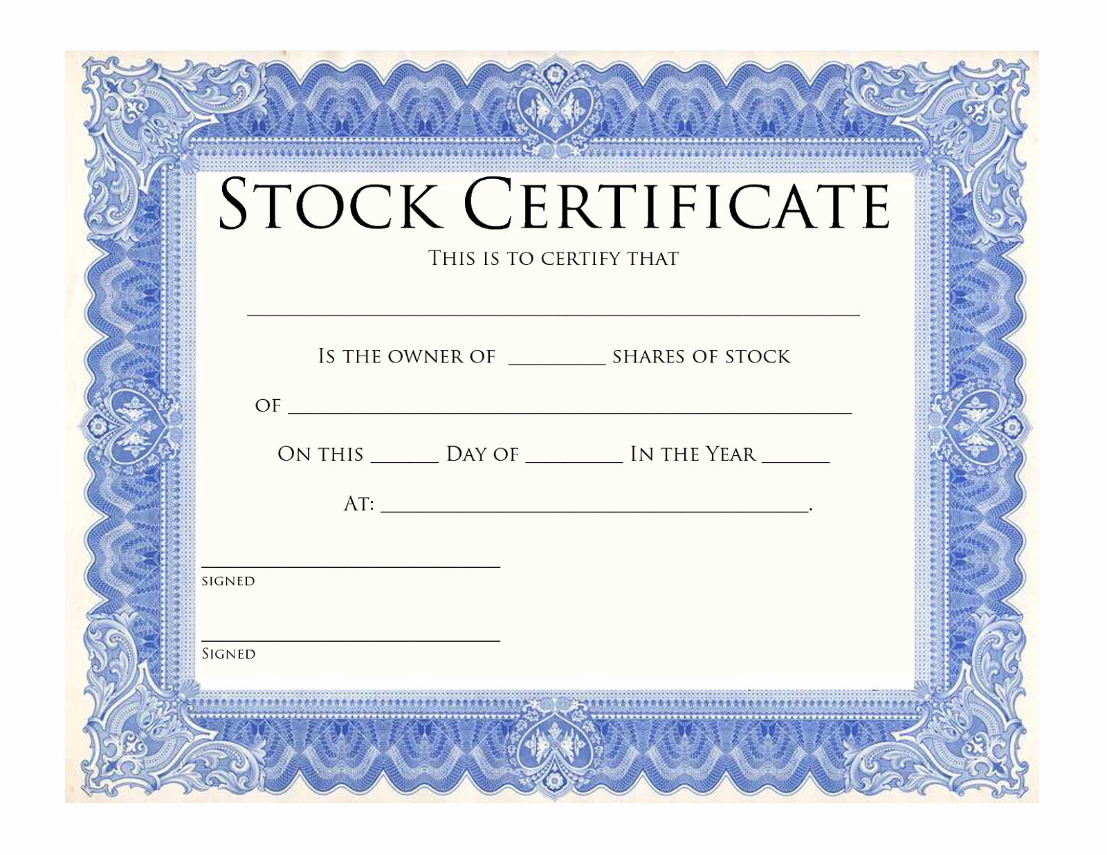 Llc Share Certificate Template Best Of Stock Certificate Templates to Print
