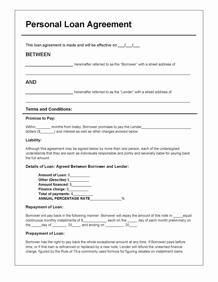 Loan Agreement Between Friends Template Luxury Free Printable Loan Agreement Examples for Your